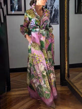 Falda larga con estampado floral elegante y maduro